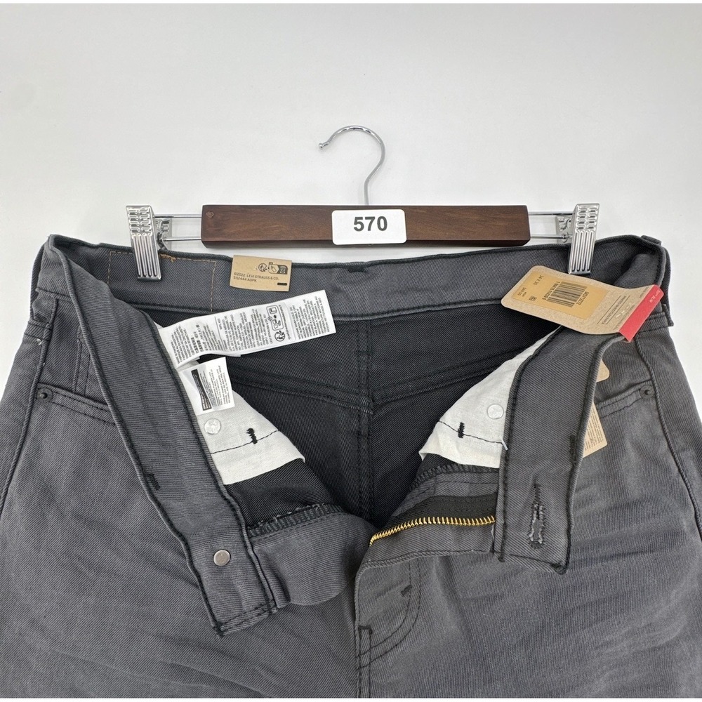 Levi's 511 Slim Fit Jeans Men 34x30 Charcoal Gray Denim Stretch Comfort Mid Rise - Picture 11 of 16